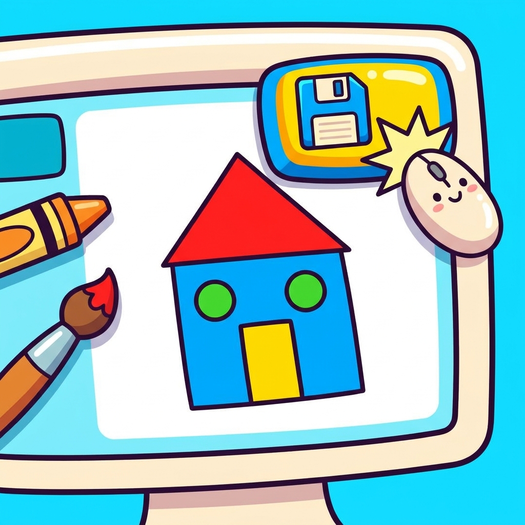 Your picture is your work. When you click save, you keep your work safe. Watch me click the save button for my drawing.