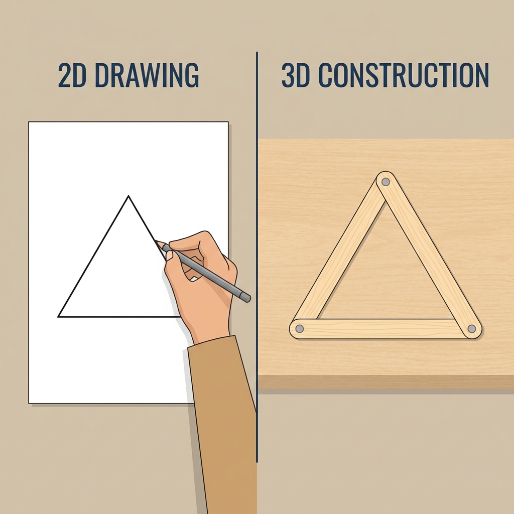 We can also draw shapes. I draw lines. I draw four of them. They meet at the corners.