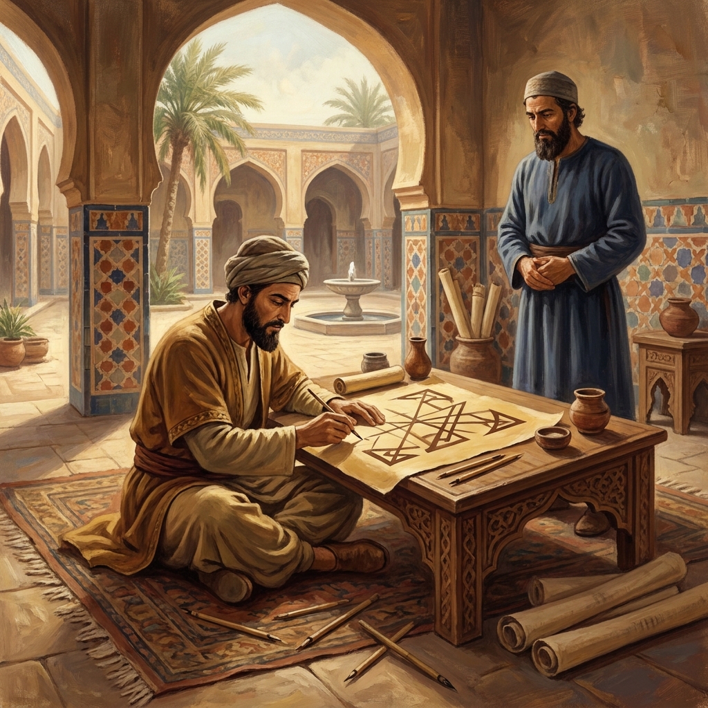 Al-Khwarizmi was a brilliant mathematician who developed algebra. By using letters and symbols to represent unknown numbers.