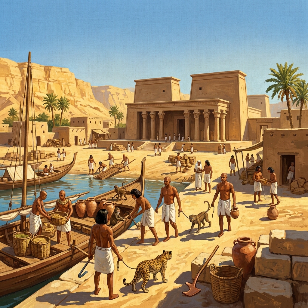 Hatshepsut sent a famous trade expedition to the Land of Punt. This expedition brought back gold, incense, and exotic.