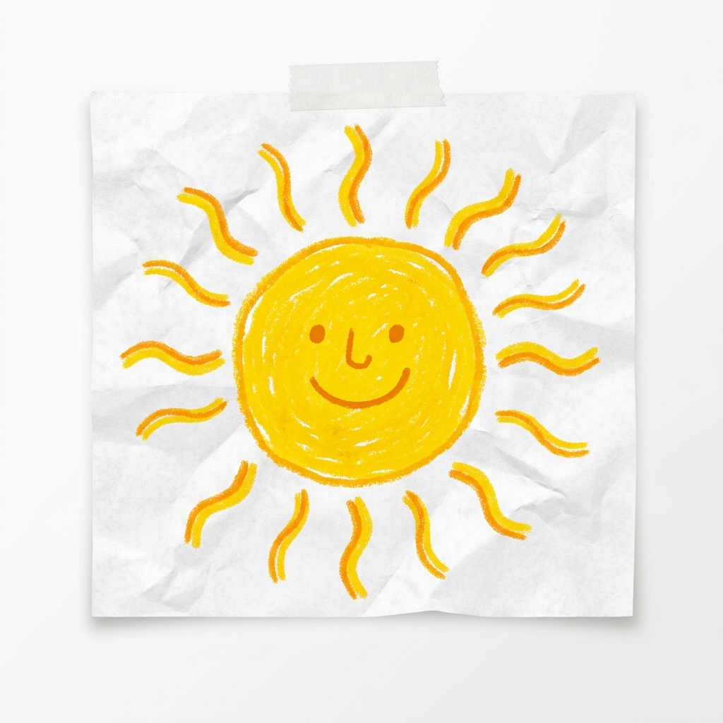 Let us pick a goal. We want to draw a sun. That is our goal. We need a plan to draw it.