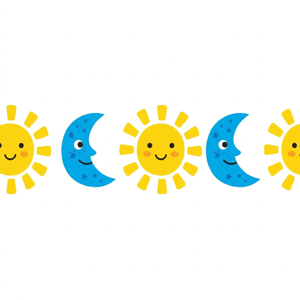 Let us say it together. Sun, moon, sun, moon. See the pattern?