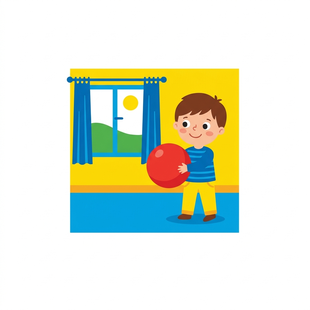 Let us look at the picture again. The boy is ready to throw. What do you think he will do? Let us guess together. I think he.