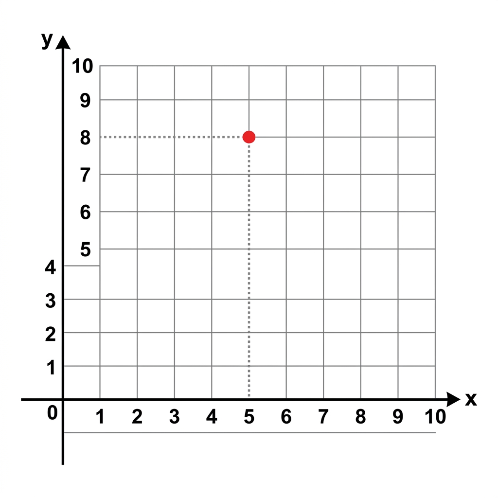The gold is at five, eight. This is an example of a coordinate plane because it uses two numbers to show an exact spot. The.