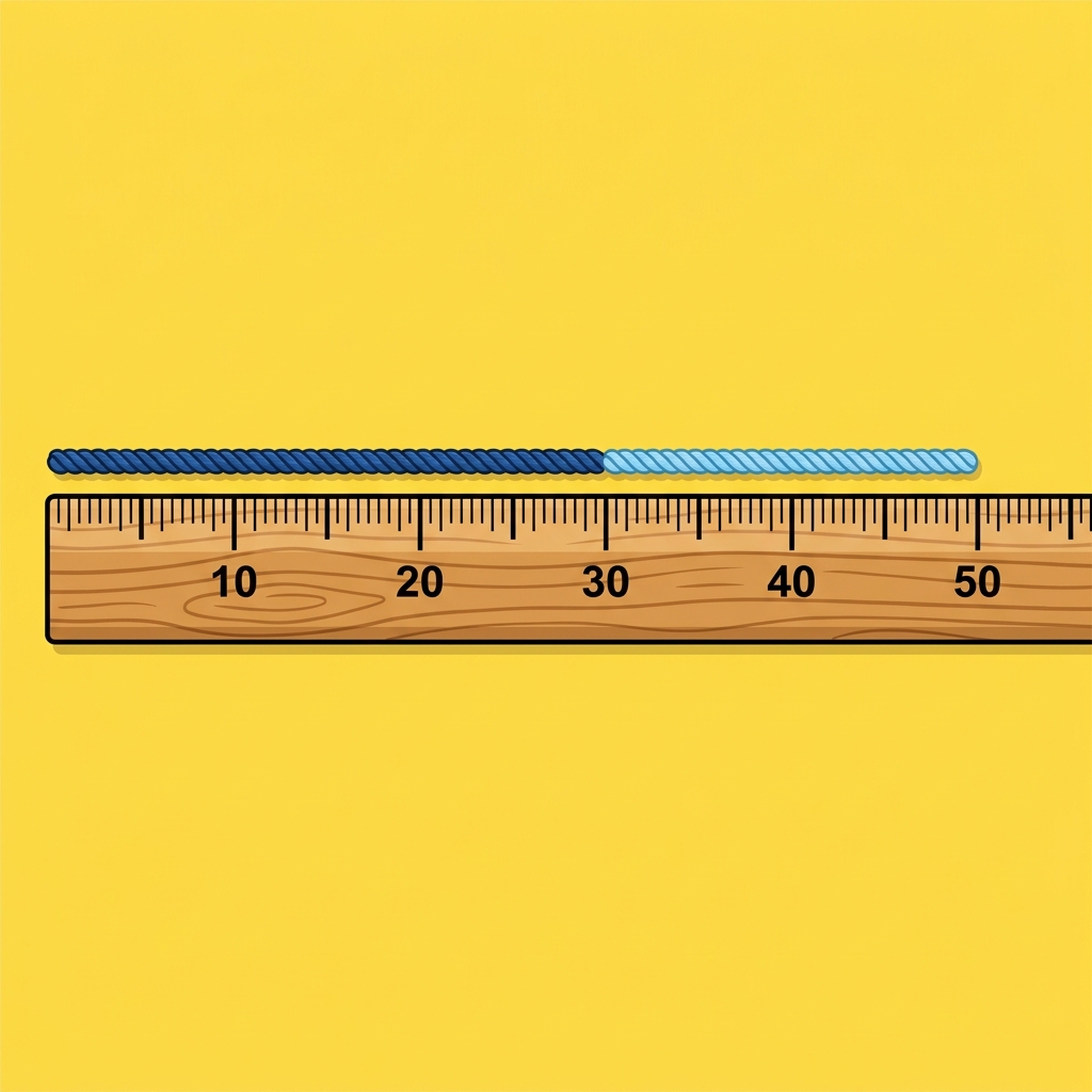 Now, imagine you have a string that is 30 centimeters long. If you add 20 centimeters to it, you are increasing the length.