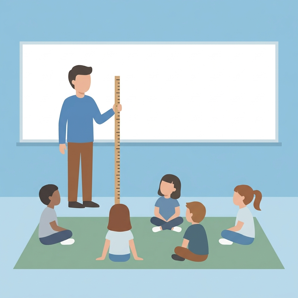 For larger objects like a whiteboard, a meter stick is the appropriate tool to use. Because a meter stick is much longer.
