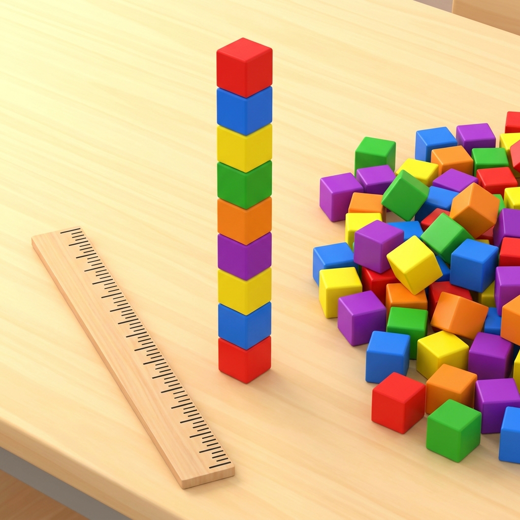 Measuring the height of a stack of cubes is also not volume. Height is just one measurement of how tall it is. To make this.