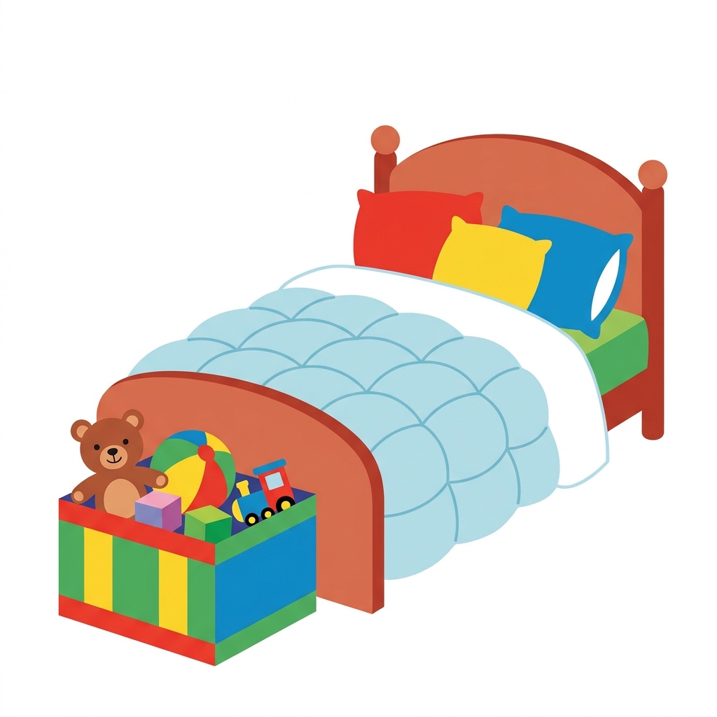 Let us look at home. We sleep in our beds at home. We play with our toys at home. Home is a happy place.