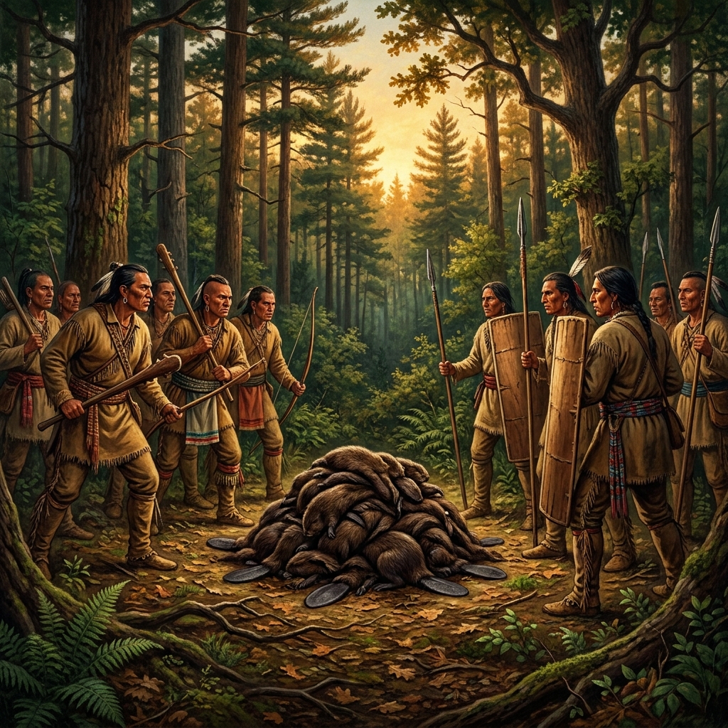 The Beaver Wars were a series of conflicts in the 1600s. The Iroquois fought against the Huron to control the fur trade.