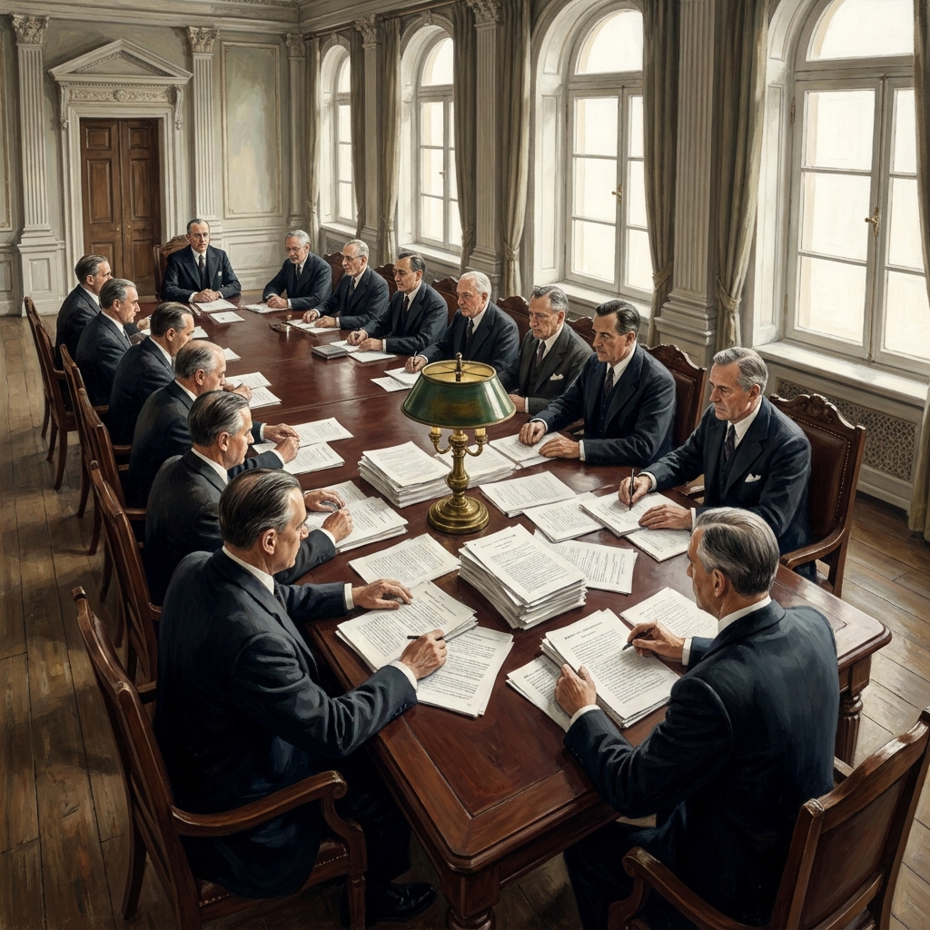The formation of NATO, or the North Atlantic Treaty Organization, is an example of international cooperation. Nations agreed.