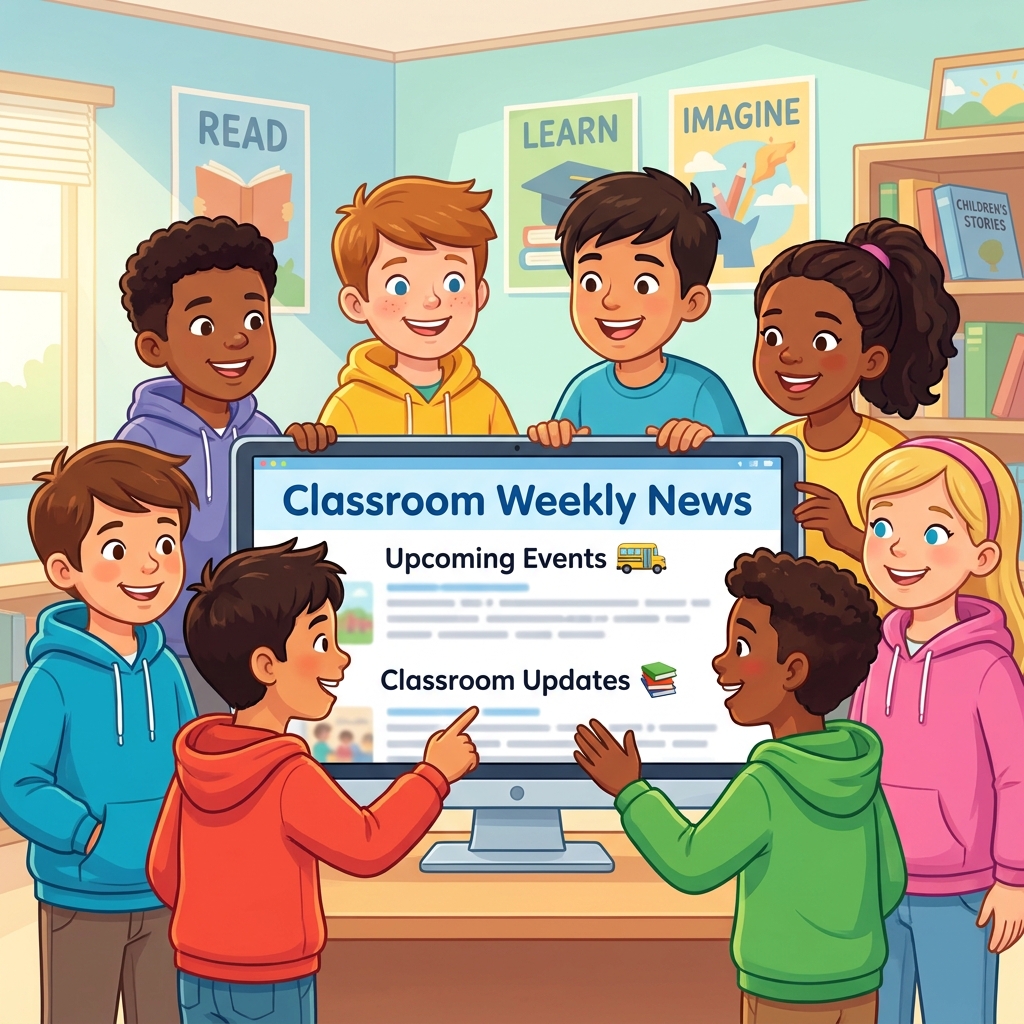 A digital class newsletter is another great example. It keeps families informed about what is happening at school.