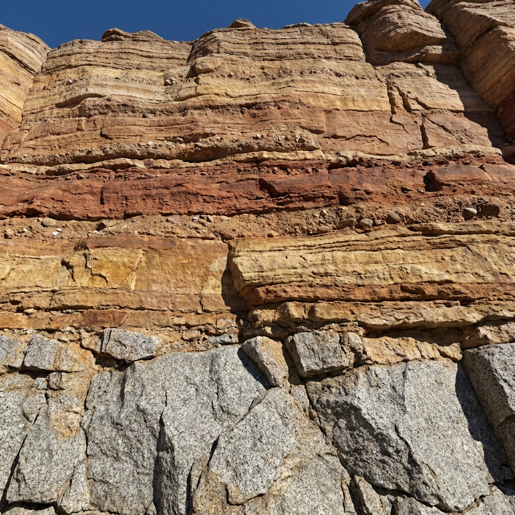 In the Grand Canyon of the Tuolumne, we see distinct rock strata. The bottom layer is made of ancient granite, while the top.