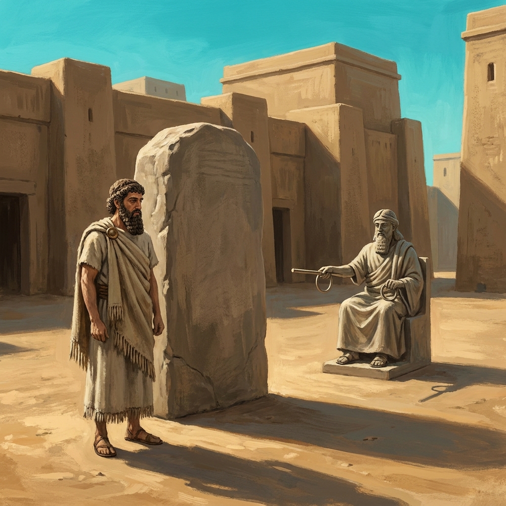 Hammurabi, a king of Babylon, claimed that the god Shamash gave him the laws. By writing these laws on a stone pillar, he.