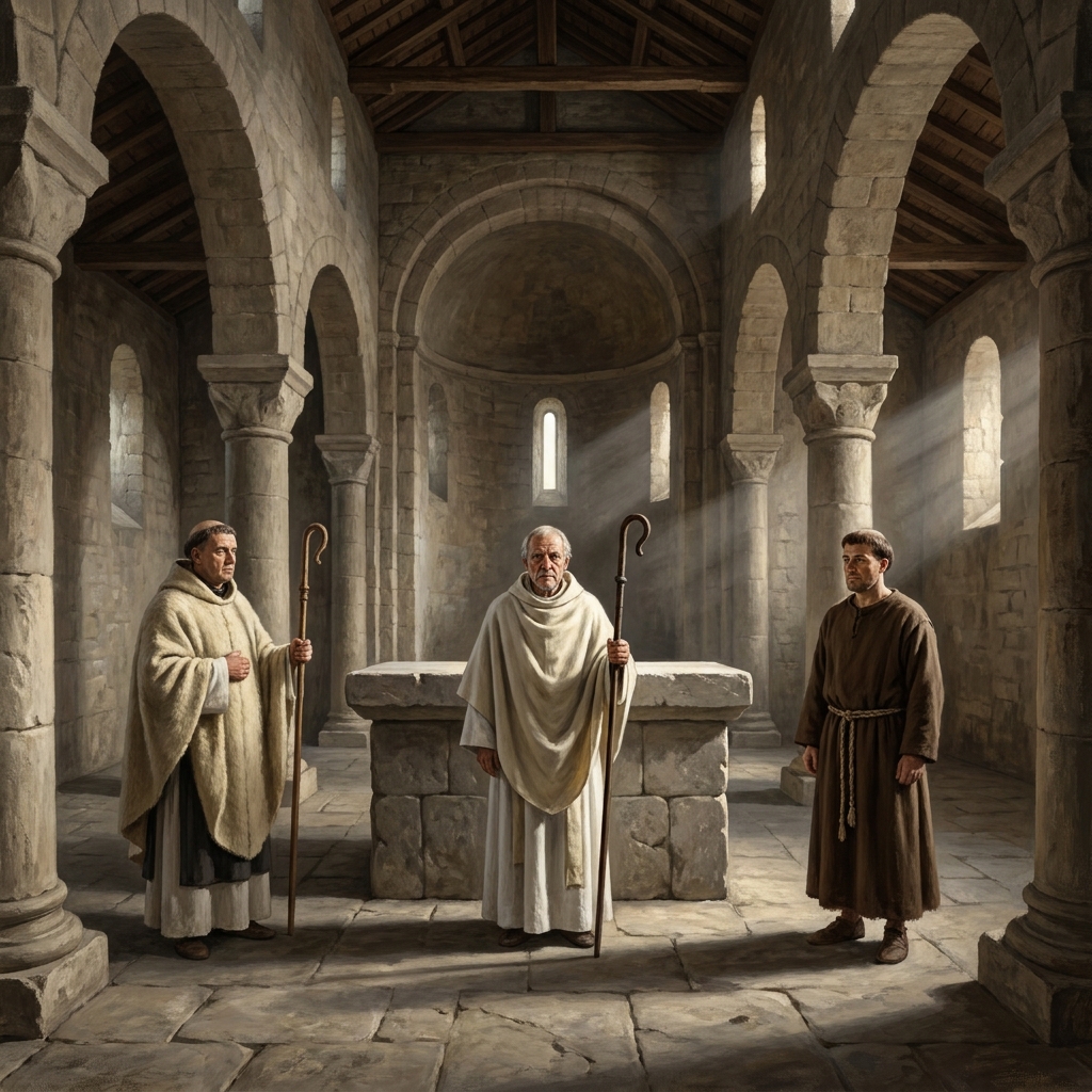 In medieval Europe, the Pope was at the top of the religious hierarchy, followed by bishops, and then local priests. This is.