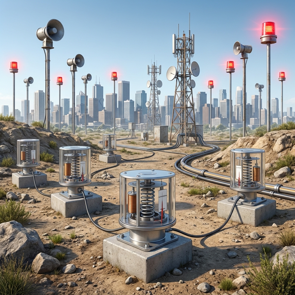 When building an earthquake early warning sensor network, engineers divide the work into three parts. First, they design the.