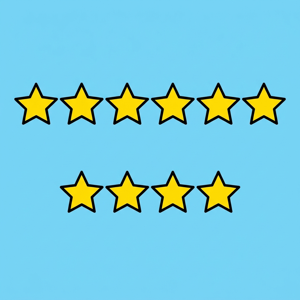 Count with me. Six stars plus four stars makes ten. These numbers make a group.