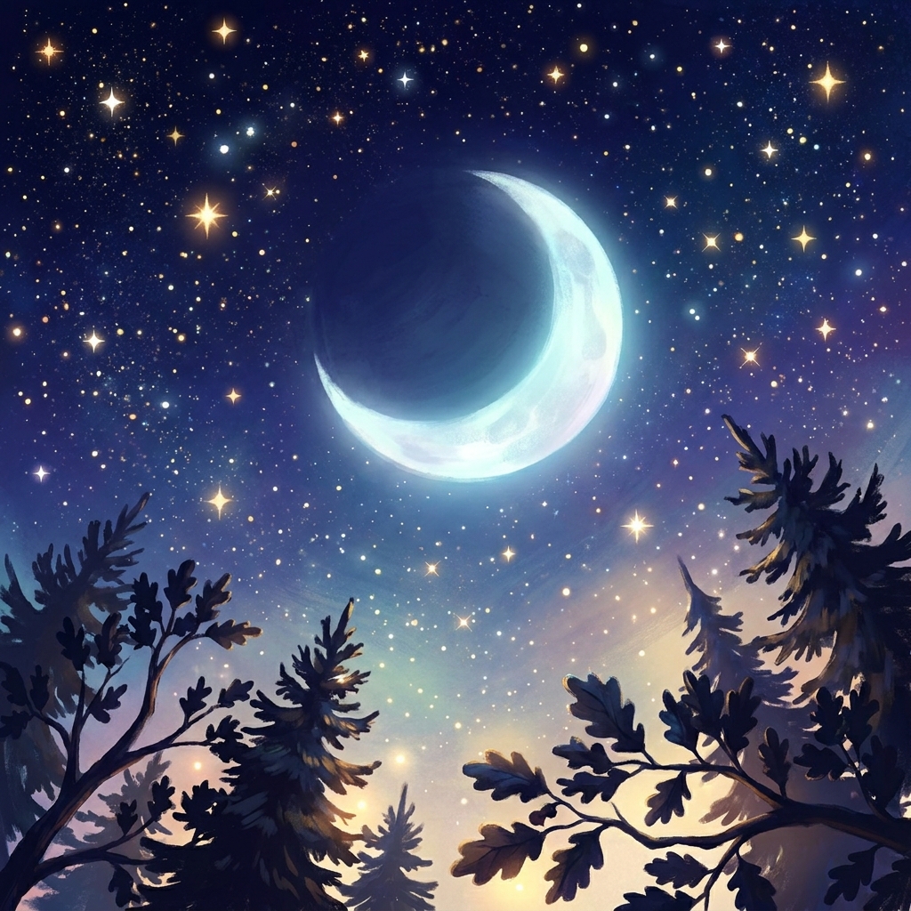 If we see a word like 'bright' and we are not sure what it means, we can look at the word 'stars' and 'moon'. These clues.
