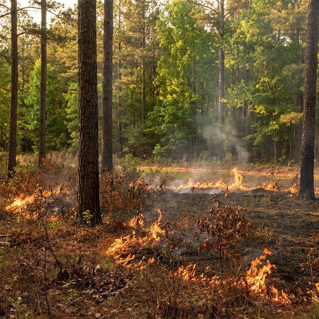 Controlled burns are fires that scientists start on purpose to clear away dry brush. This prevents massive, out-of-control.