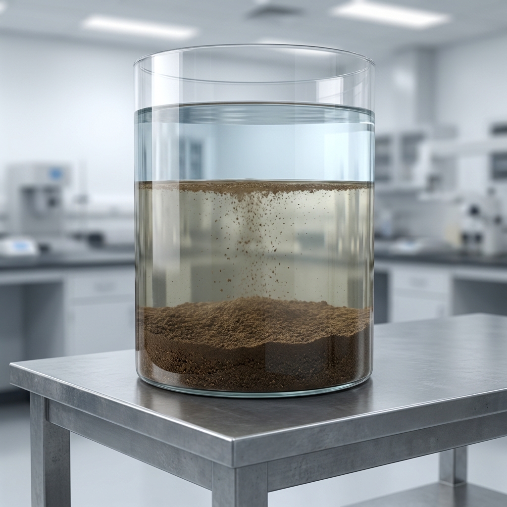 In a technical article about water filtration, the author uses a heading 'Stage 1: Sedimentation' to explain how dirt.