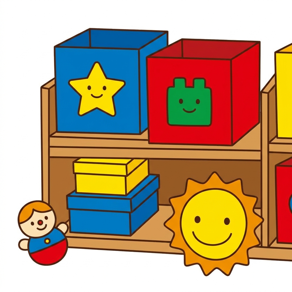 We sort our toys. We count our stars. We store our things to keep them safe. We are smart helpers!