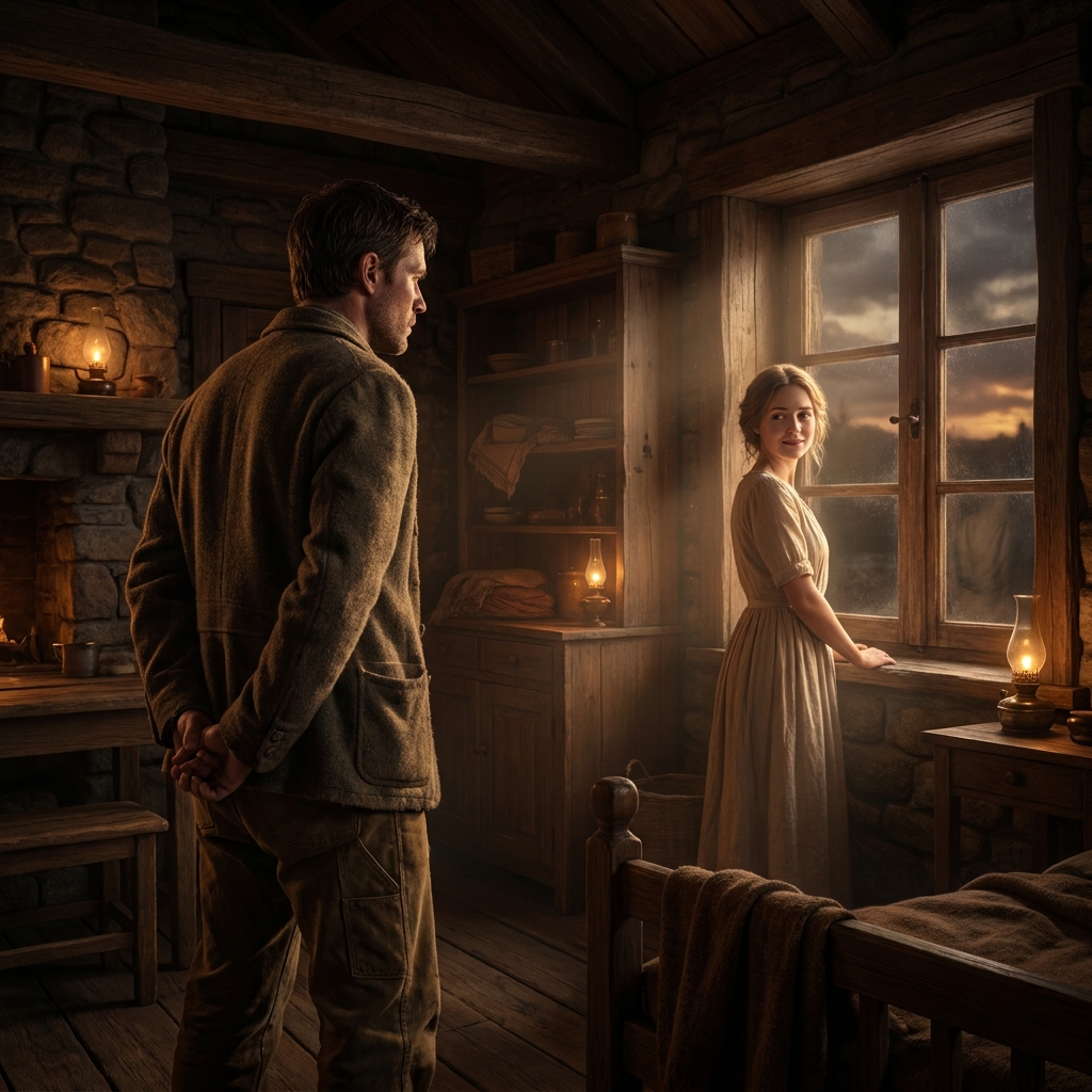 The excerpt reads, 'He looked at her as if she were a dream that had been lost for years.' We want to learn what this tells.
