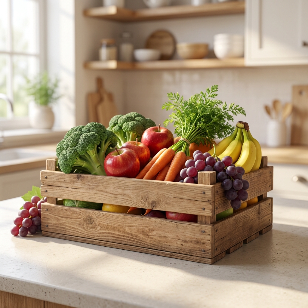 The passage says: 'A balanced diet is important for health. Experts say that eating fruits and vegetables provides vitamins.