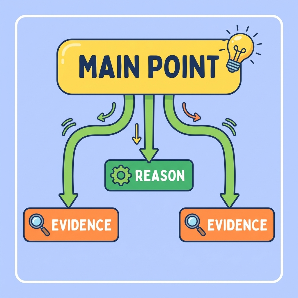 When we read informational texts, we often look for the author's main point. A main point is the most important idea the.