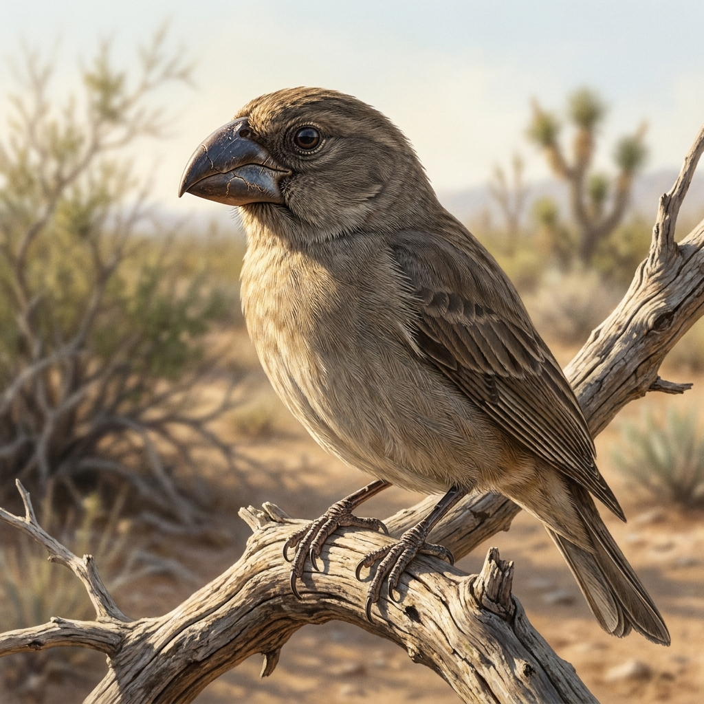 Consider finches with different beak shapes. In an environment with hard seeds, finches with thick, strong beaks can crack.