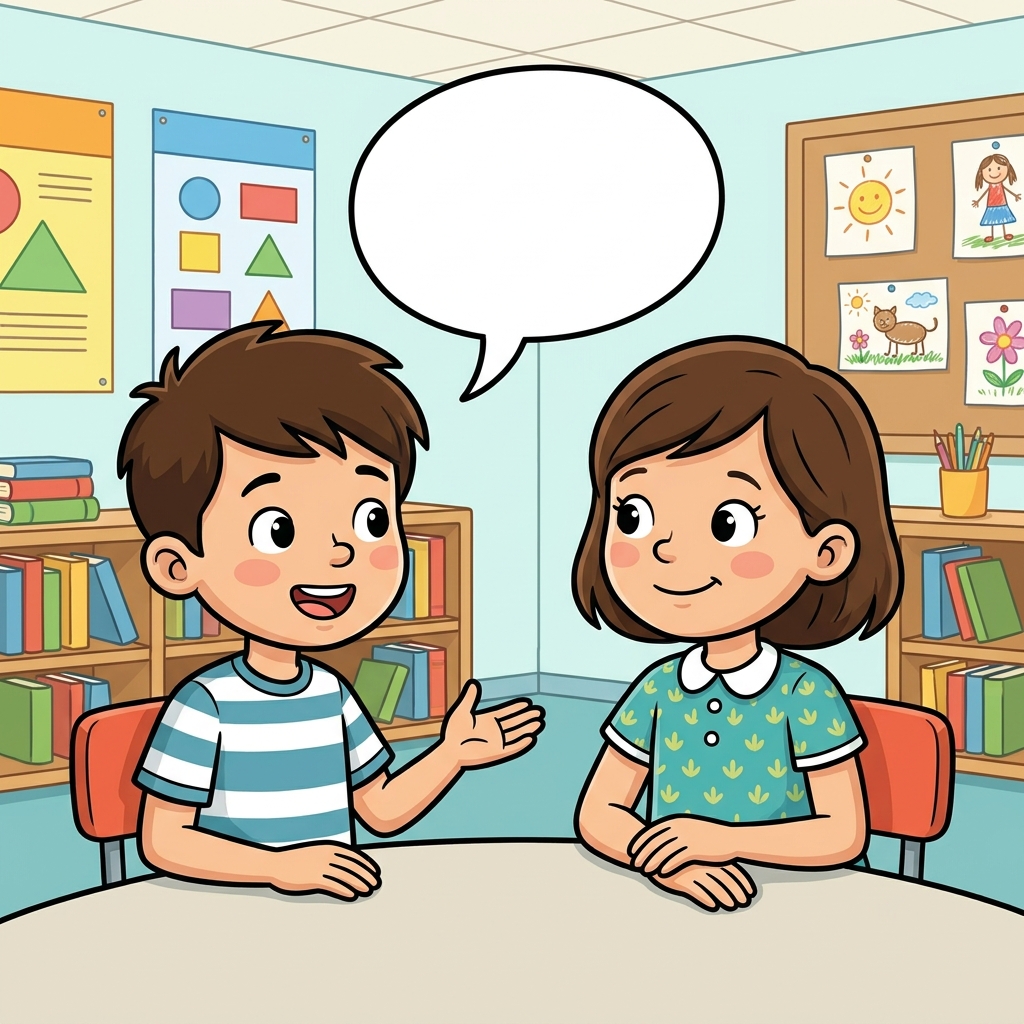 When we talk, we take a turn. I speak, then you speak. We do not talk at the same time. This is how we share.