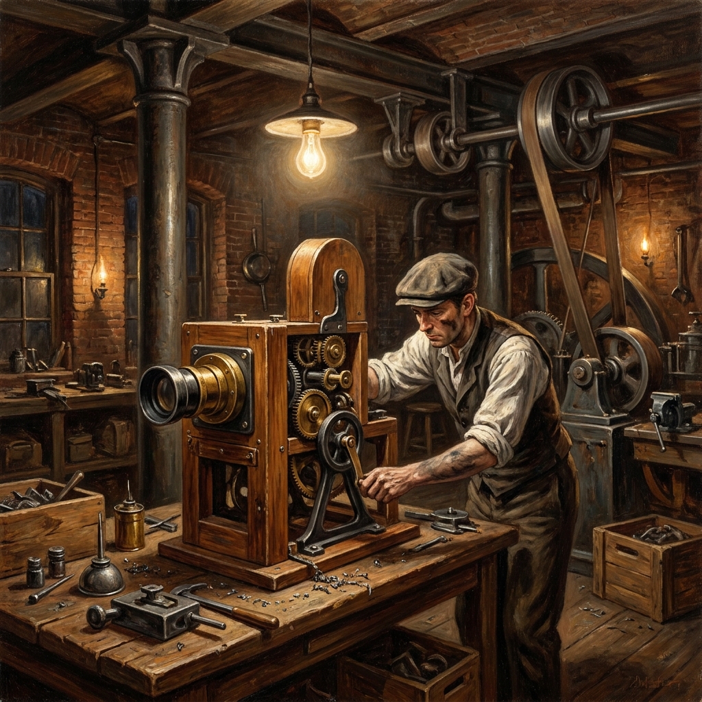 Edison's motion picture camera is an industrial innovation. It allowed people to capture moving images, which changed.