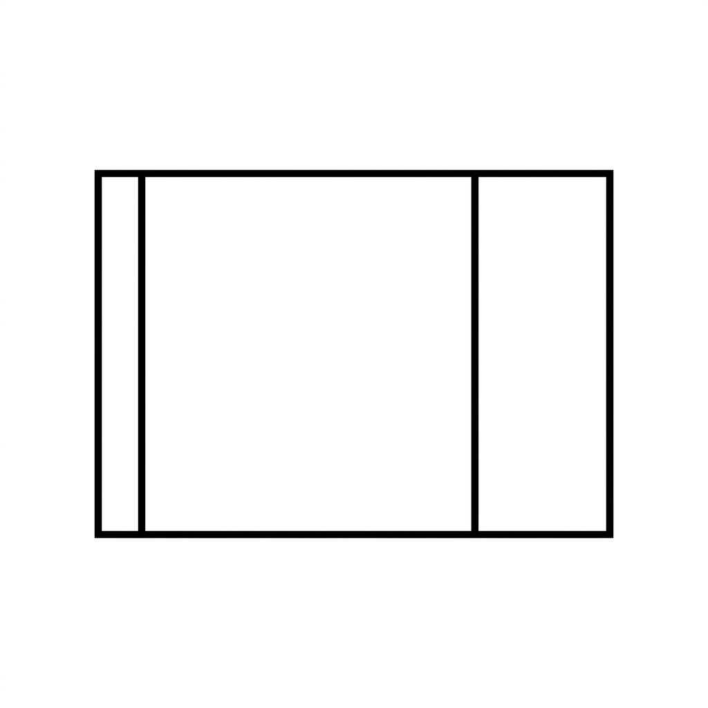 This shape is a rectangle divided into 3 pieces, but they are different sizes. This is not a fraction. To make it a.