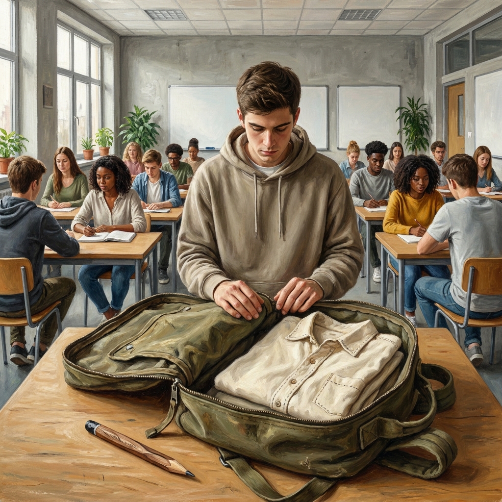 If you look inside a student's backpack, you might find a pencil made at a local shop and a shirt that was made in a country.