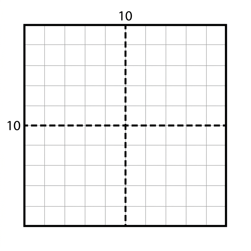 An area rectangle helps us multiply by showing the length and width of a shape. If we have a rectangle that is 10 units long.