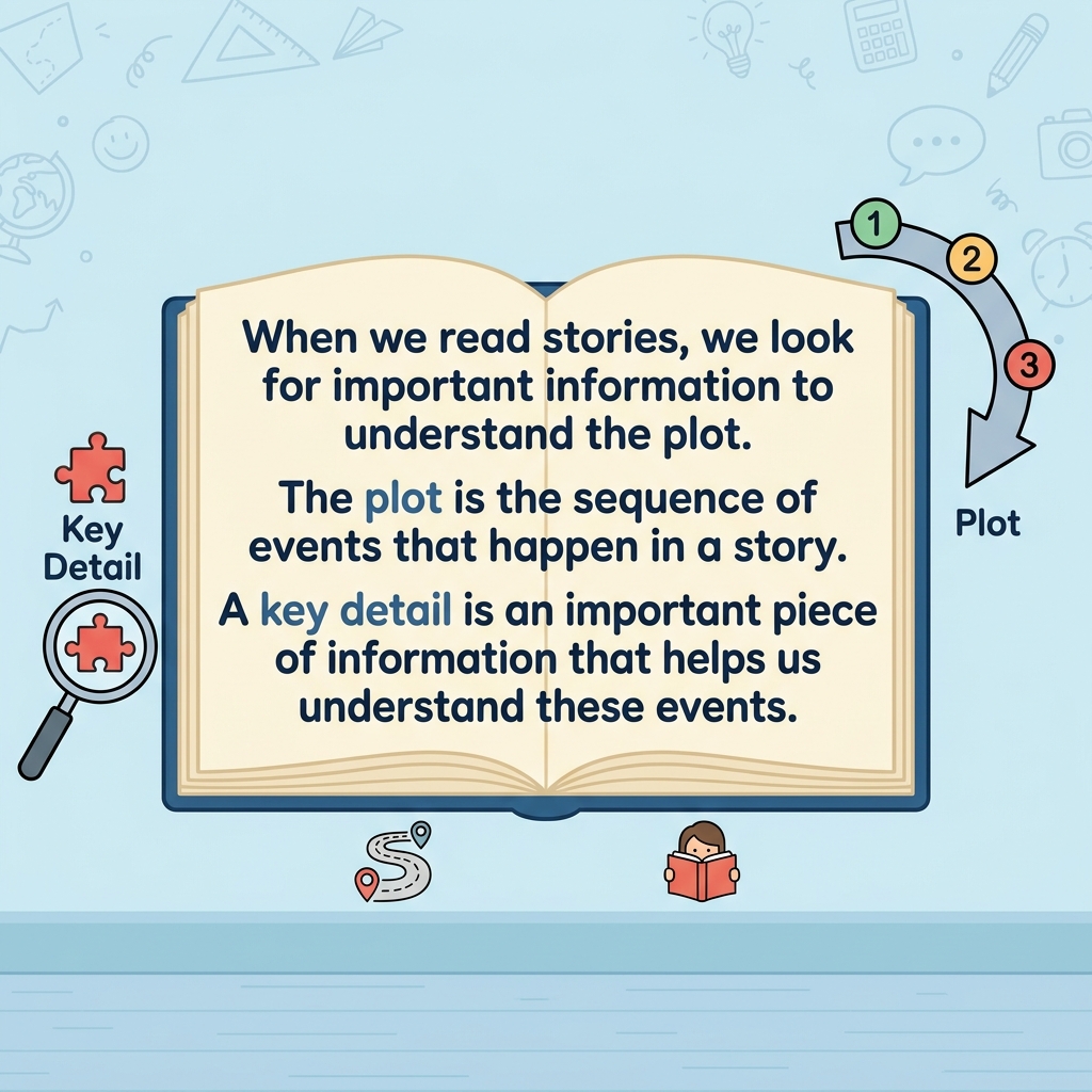 When we read stories, we look for important information to understand the plot. The plot is the sequence of events that.
