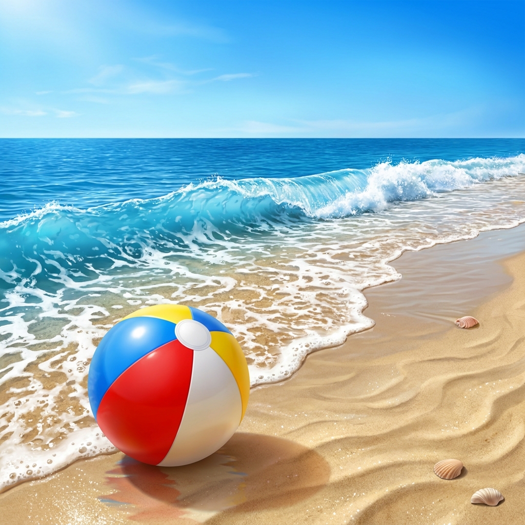 Waves carry energy from the deep ocean to the sand. As the waves hit the beach, they can push objects like balls or even.