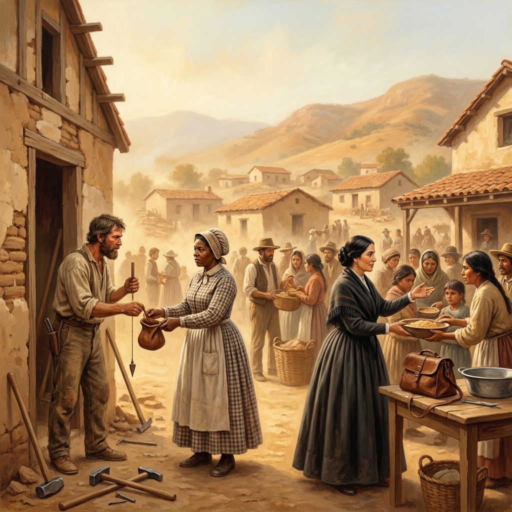Biddy Mason was a philanthropist who gave her own money to help build a church. Eulalia Pérez de Guillén was a rancho.