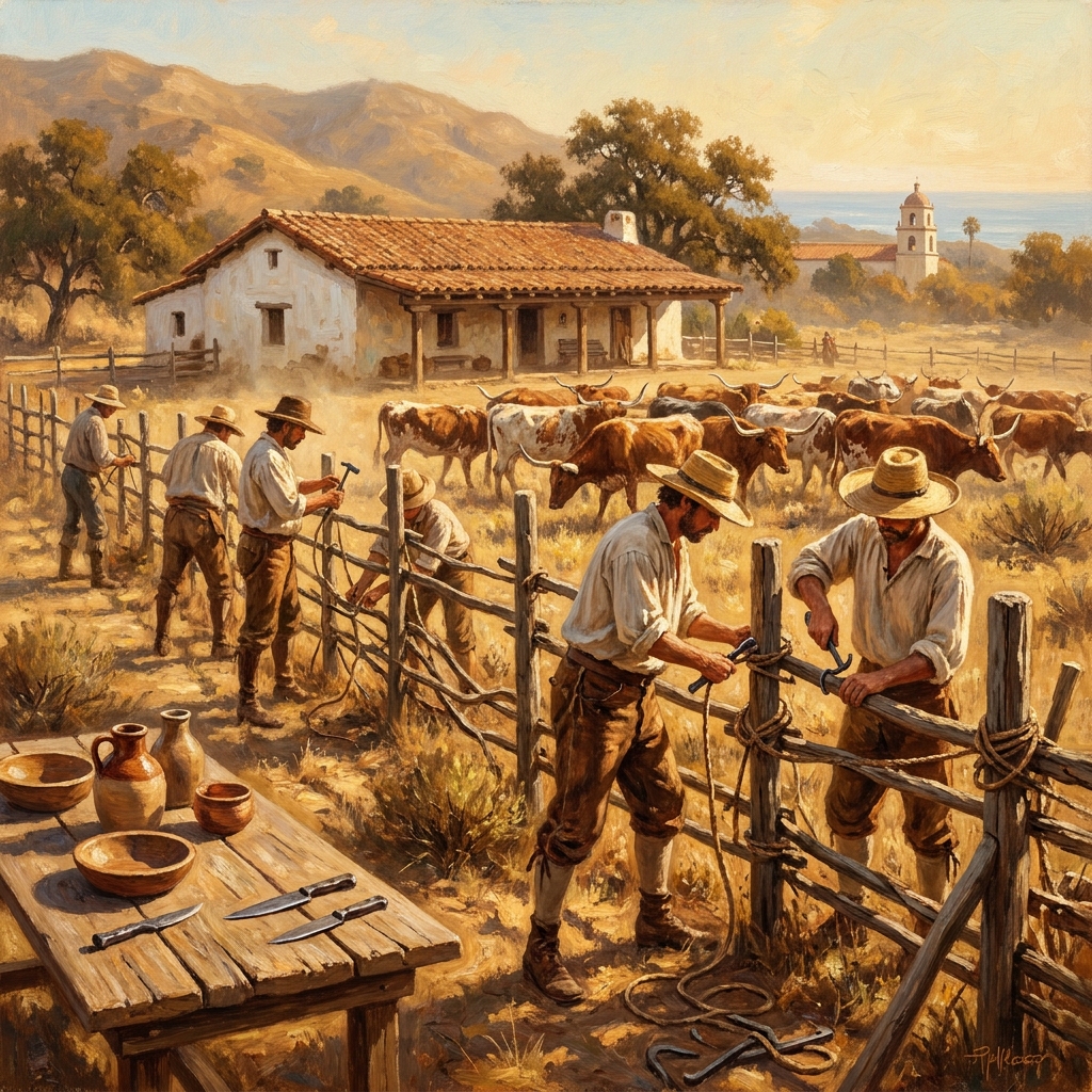 Let's figure out what impact the work of a rancho family had on their daily life. The family spent their mornings preparing.