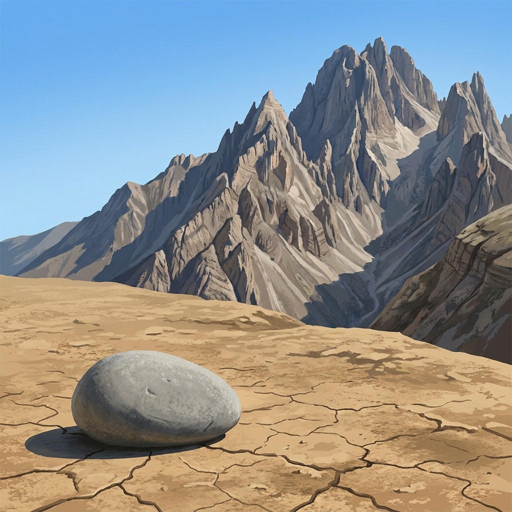 Compare a small pebble to a large mountain. The mountain has much more mass, so it has a much stronger gravitational pull.