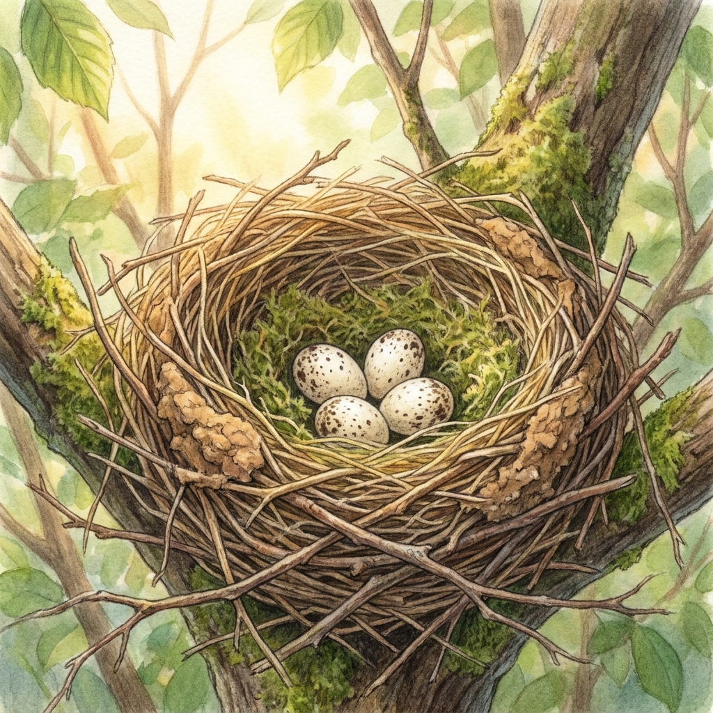 Animals also use specialized behaviors to help their offspring survive. A bird builds a nest using twigs and mud to protect.