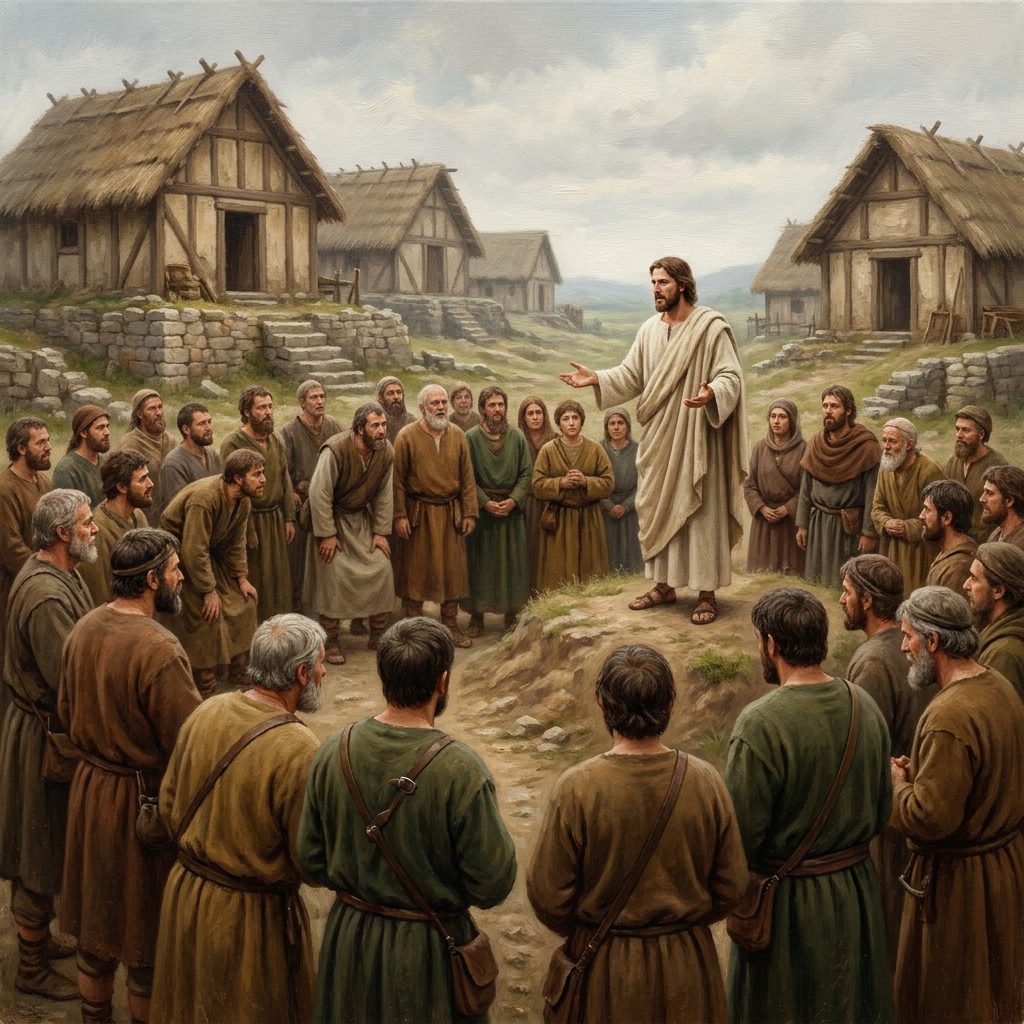 In a rural village, a traveling preacher arrives to share new ideas. The villagers gather to listen because they trust the.