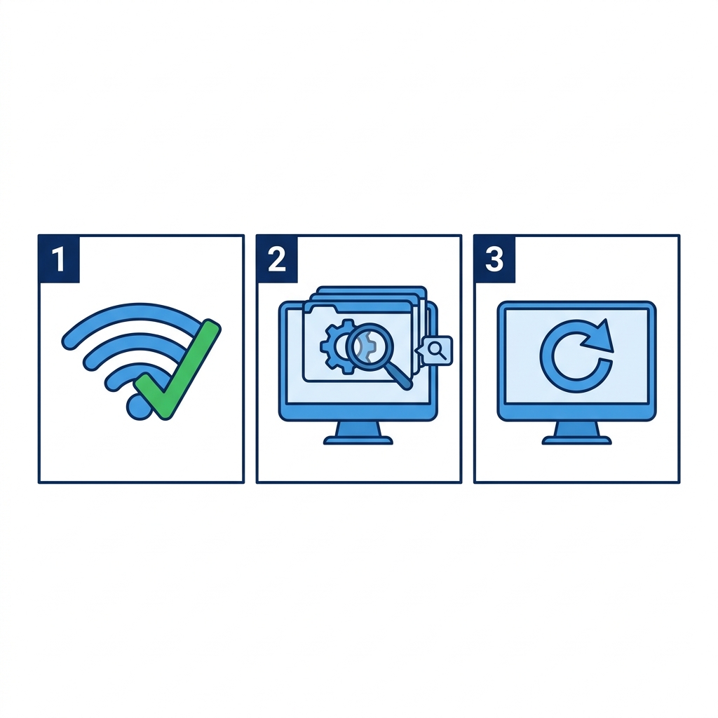 First, we check if the Wi-Fi is connected. Second, we check if the browser settings are correct. Third, we restart the.