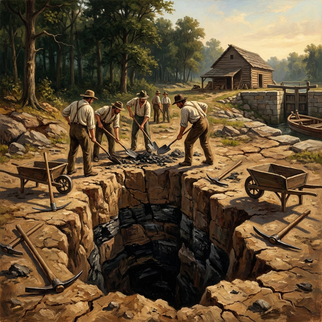Coal mining in Pennsylvania required deep shafts to be dug into the ground. These shafts often drained the water from the.