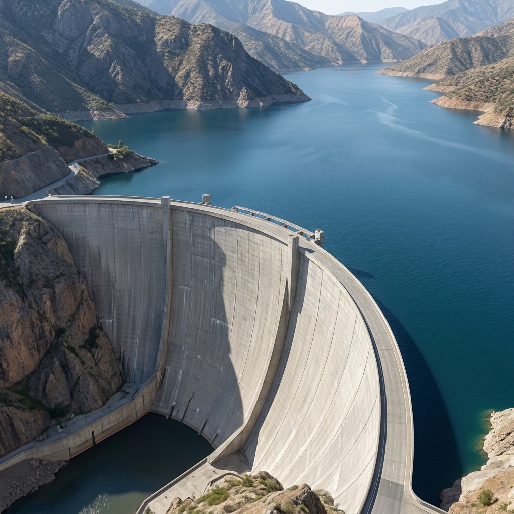 The Shasta Dam holds back water to create a reservoir. This changes the flow of the river downstream, which affects the fish.