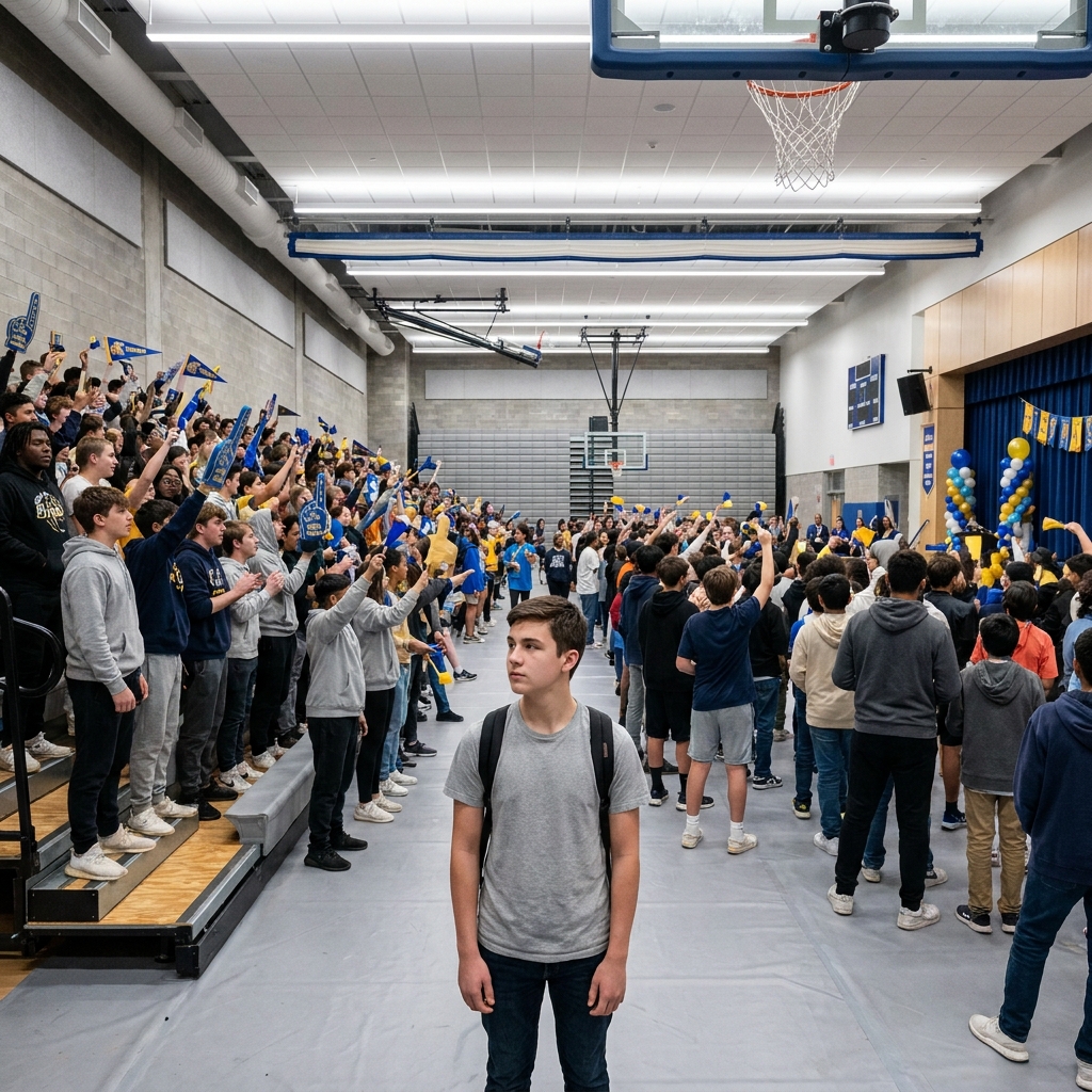 Imagine you are at a school event where everyone is cheering for one team, but you do not really like that team. If you.