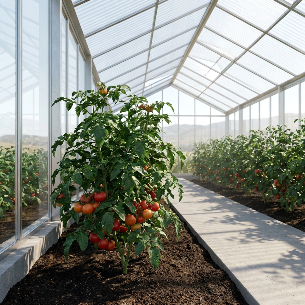 Imagine a tomato plant in a Central Valley greenhouse. We measure how much carbon dioxide it takes in from the air over one.