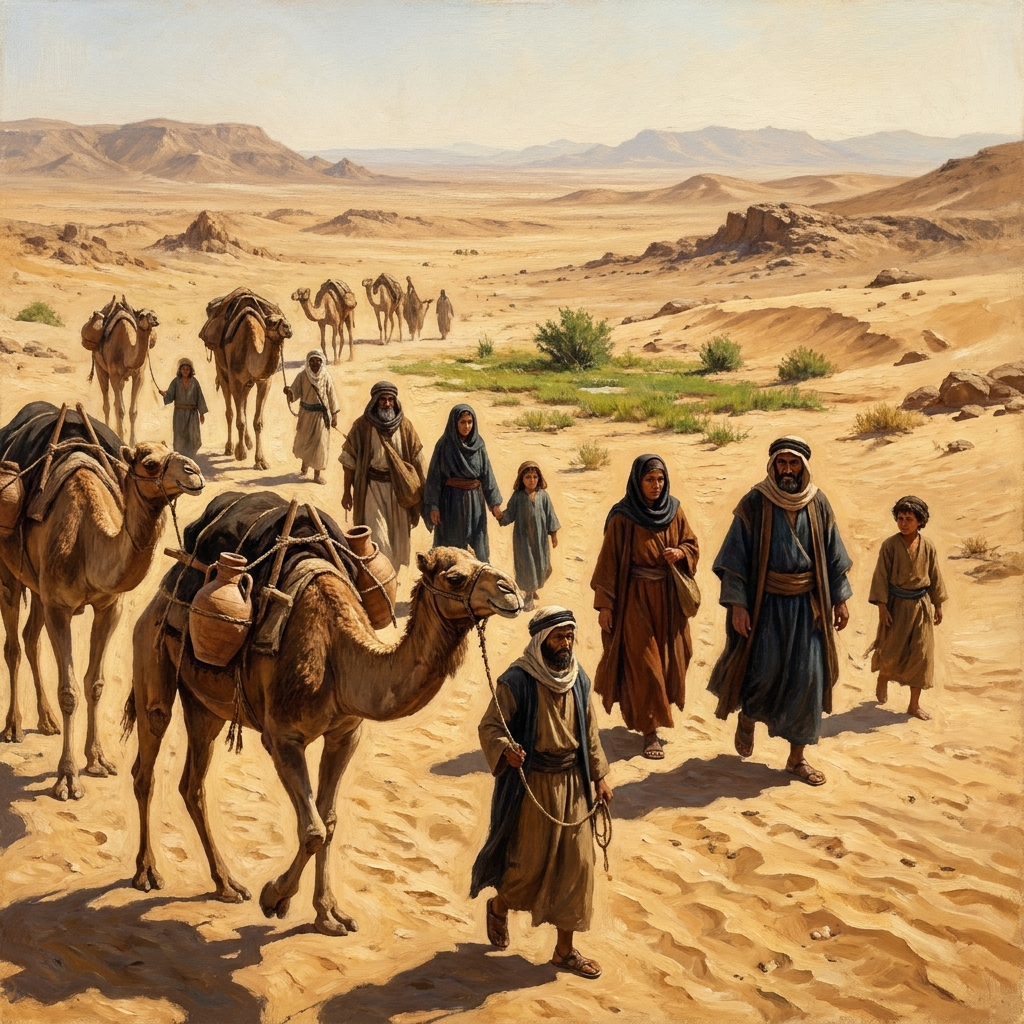 The Bedouin family travels across the desert to find patches of grass that grow after rare rains. They use camels because.