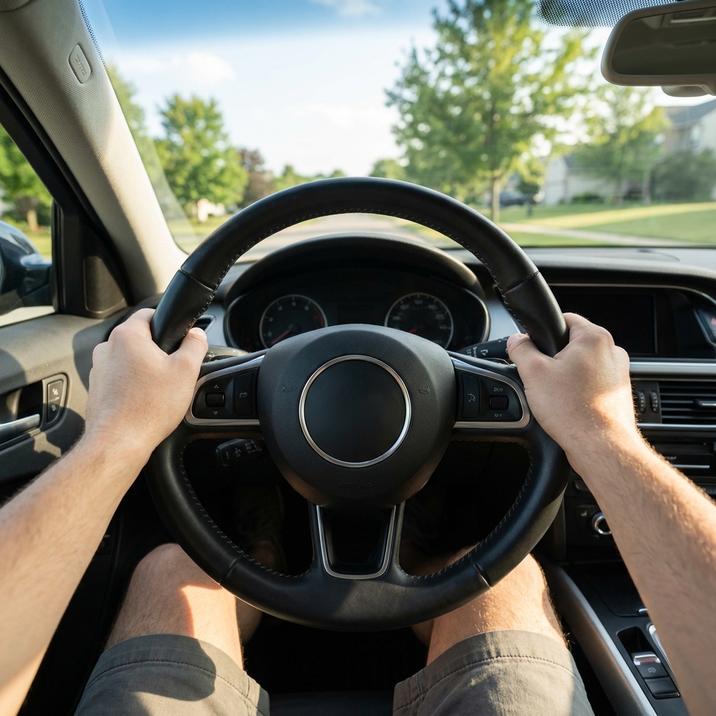Now let's consider how we drive a car. A driver uses a steering wheel to turn the vehicle, but they do not need to.