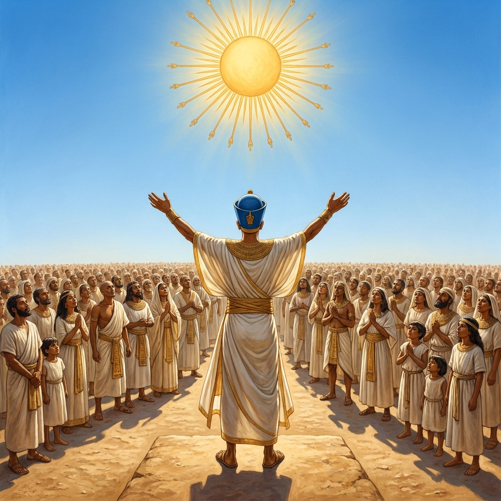 We find a text that describes the 'Amarna Period' and notes: 'During this era, Pharaoh Akhenaten shifted religious ritual.