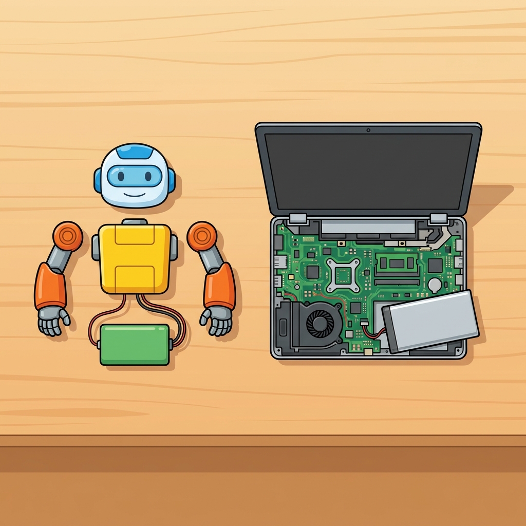 Software is the game you play inside. Sometimes a game gets stuck. That is a software problem.