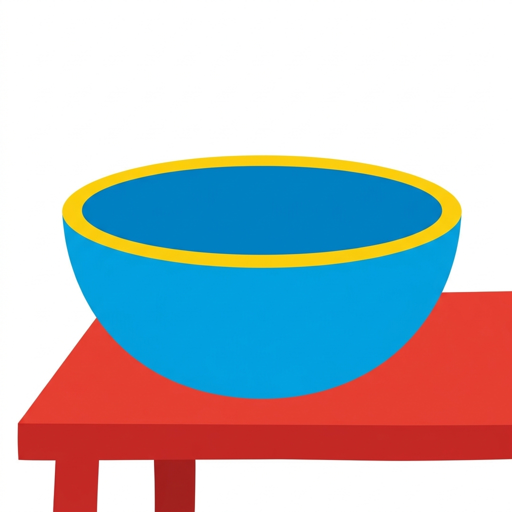 Look at the bowl. We need to start our snack. Touching the bowl is our first step. Let us touch it together.